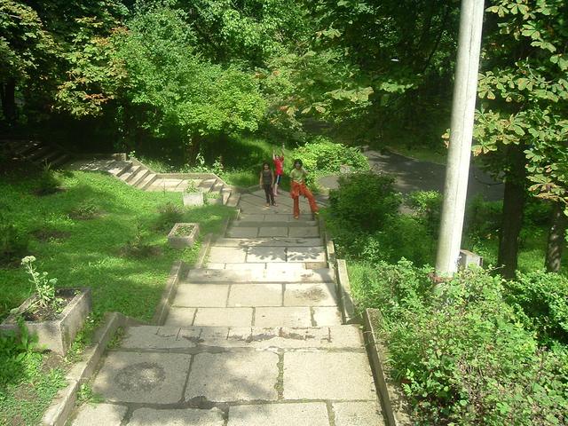 Scările din piatră ale Parcului Băilor din Băile Govora